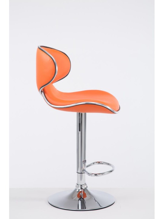 Barkruk Las Vegas V2 chroom, oranje