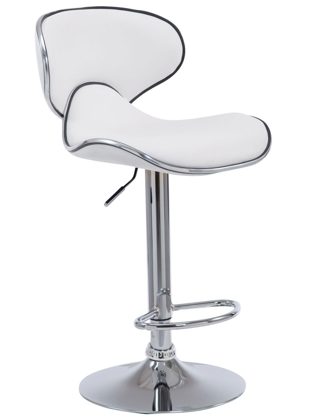 Barkruk Las Vegas V2 chroom, wit