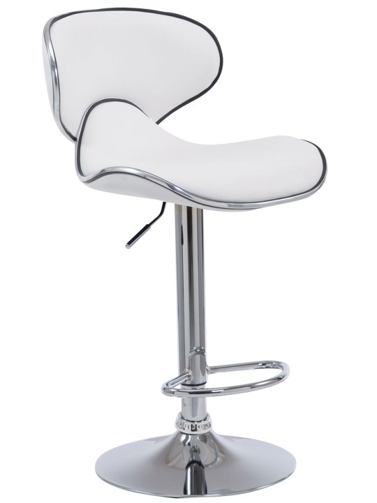 Barkruk Las Vegas V2 chroom, wit