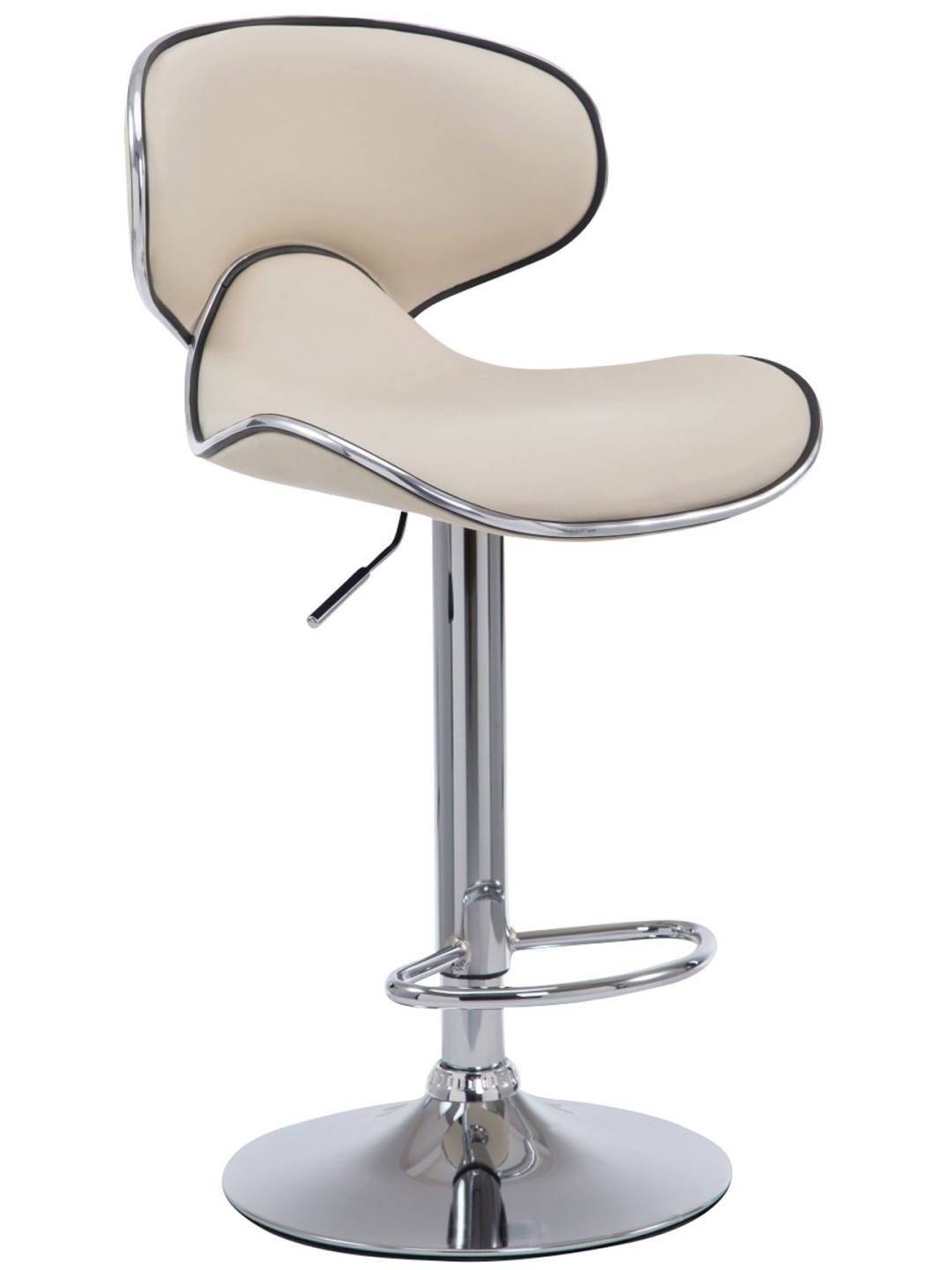 Barkruk Las Vegas V2 chroom, crème