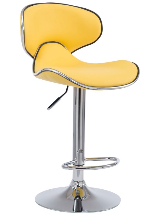 Barkruk Las Vegas V2 chroom, geel