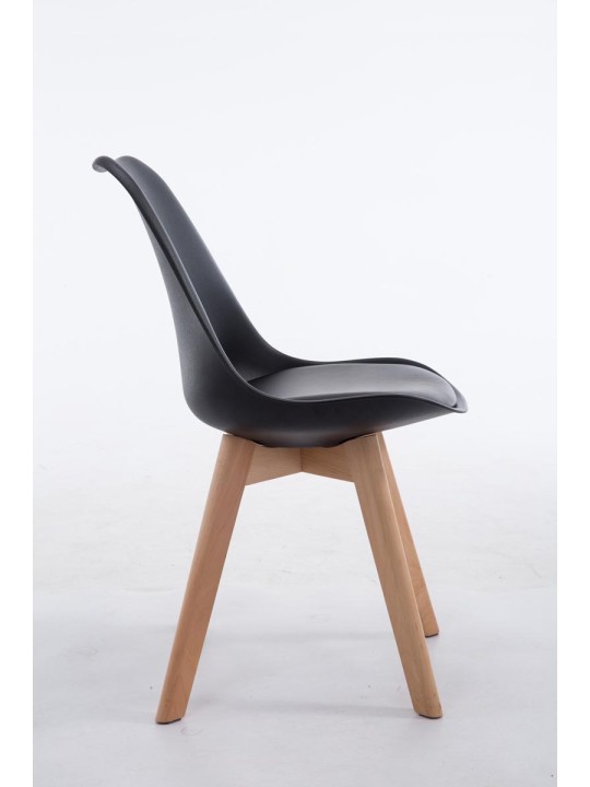 Bezoekersstoel Borneo V2 Natura kunstleer, zwart Bezoekersstoel Borneo V2 Natura kunstleer, zwart