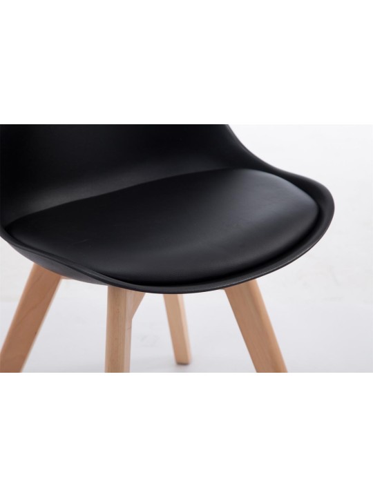 Bezoekersstoel Borneo V2 Natura kunstleer, zwart Bezoekersstoel Borneo V2 Natura kunstleer, zwart