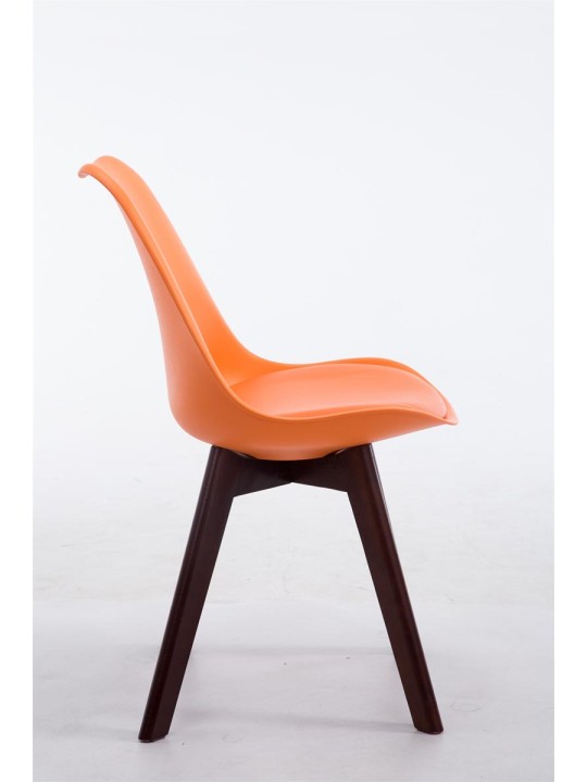 Bezoekersstoel Borneo V2 walnoot kunstleer, oranje Bezoekersstoel Borneo V2 walnoot kunstleer, oranje