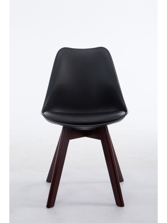 Bezoekersstoel Borneo V2 walnoot kunstleer, zwart Bezoekersstoel Borneo V2 walnoot kunstleer, zwart