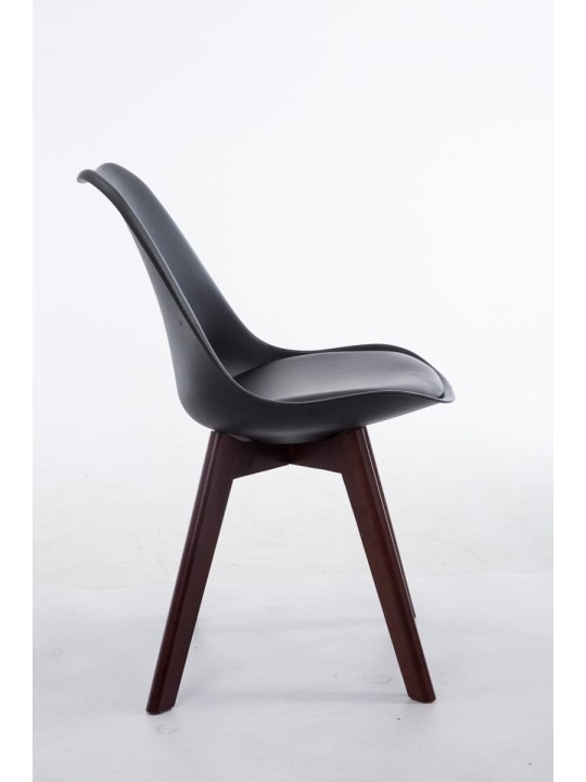 Bezoekersstoel Borneo V2 walnoot kunstleer, zwart Bezoekersstoel Borneo V2 walnoot kunstleer, zwart