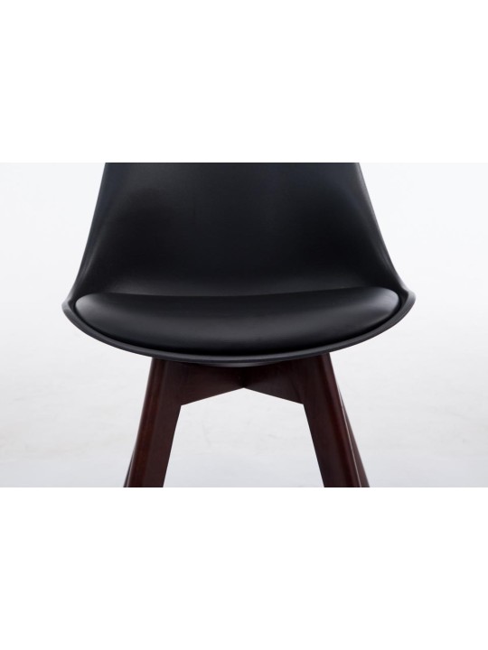 Bezoekersstoel Borneo V2 walnoot kunstleer, zwart Bezoekersstoel Borneo V2 walnoot kunstleer, zwart