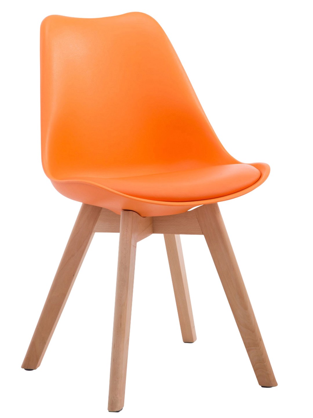 Bezoekersstoel Borneo V2 Natura kunstleer, oranje