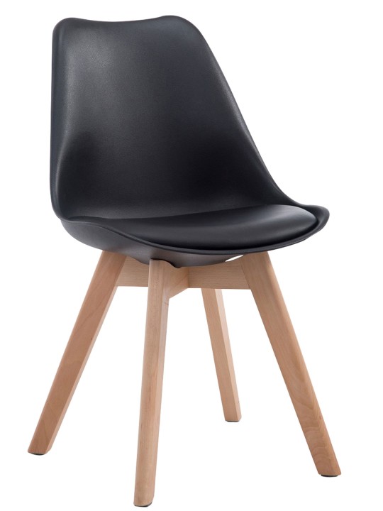 Bezoekersstoel Borneo V2 Natura kunstleer, zwart Bezoekersstoel Borneo V2 Natura kunstleer, zwart