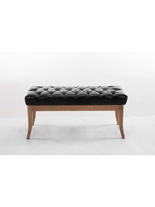 Bank Ramses kunstleer antiek-licht 100, zwart