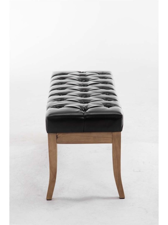 Bank Ramses kunstleer antiek-licht 100, zwart