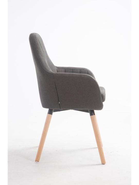 Stoel Florian stof Natura, donkergrijs