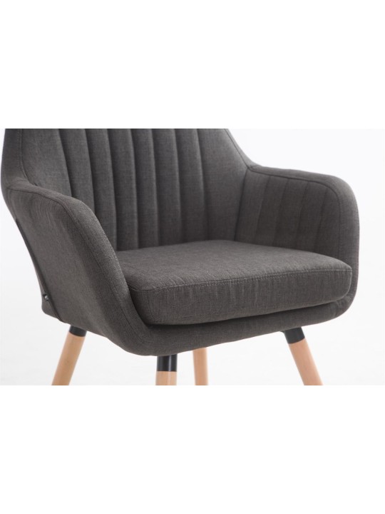 Stoel Florian stof Natura, donkergrijs