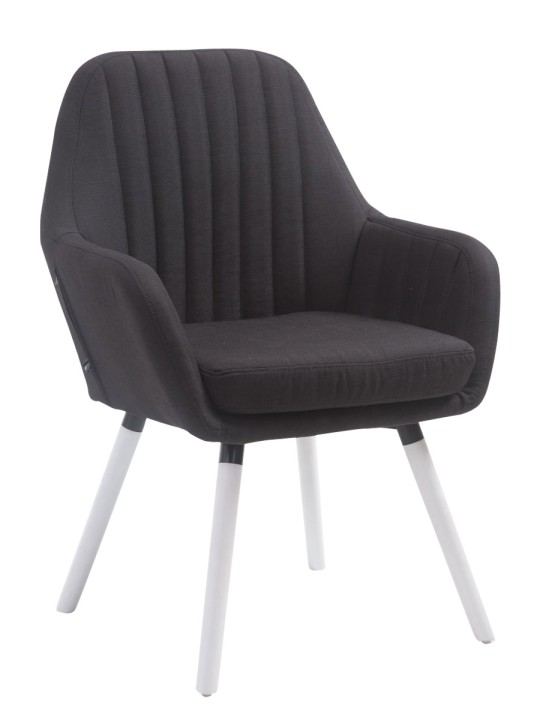 Stoel Florian stof, zwart