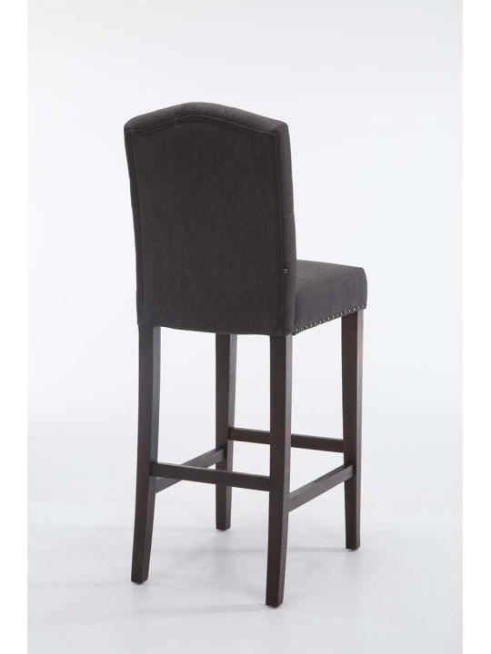 Barkruk Louise stof antiek, donkergrijs