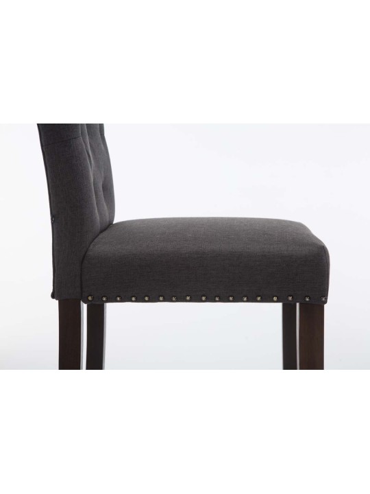 Barkruk Louise stof antiek, donkergrijs