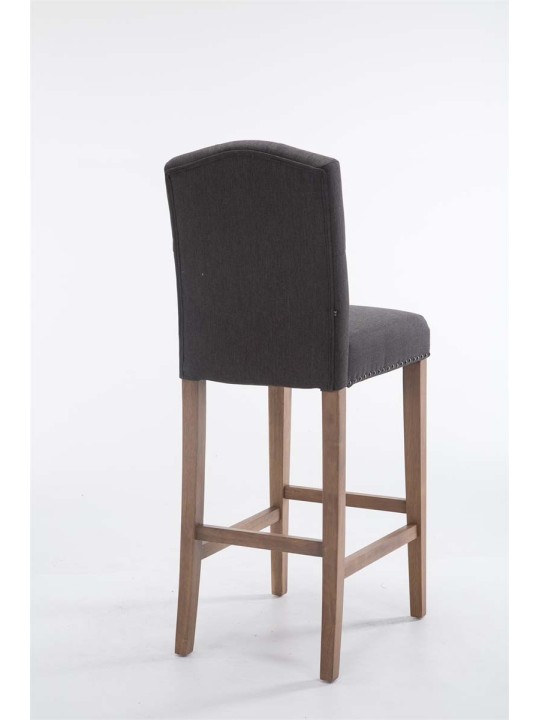 Barkruk Louise stof antiek-licht, donkergrijs