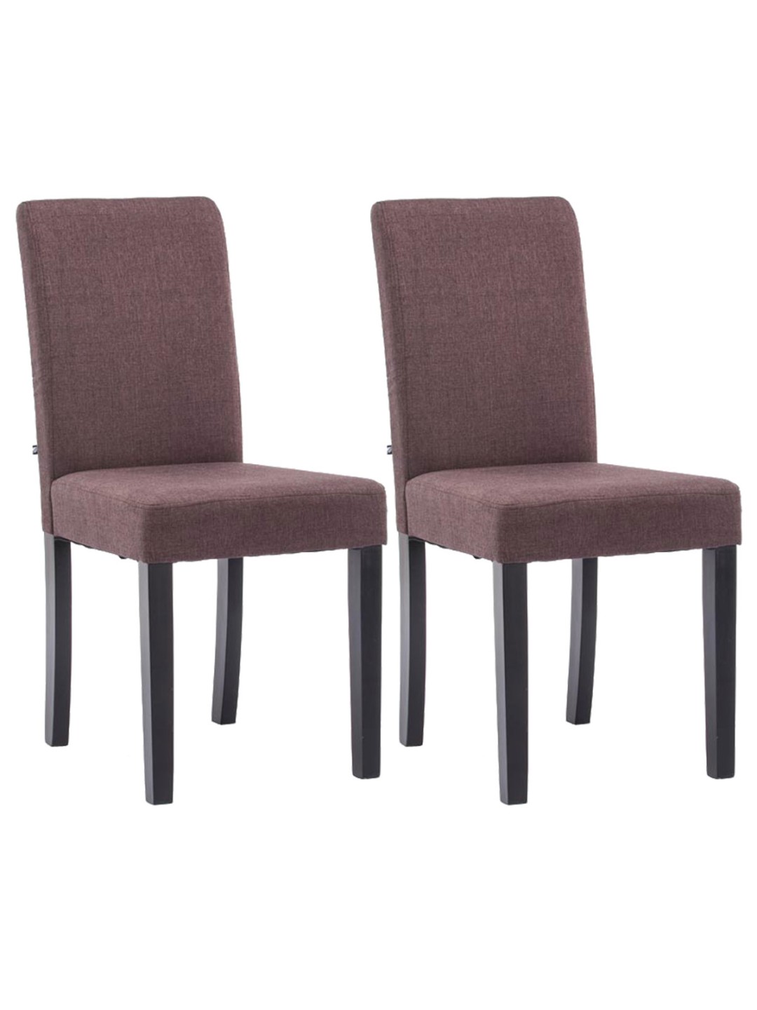 Set van 2 eetkamerstoelen Ina stof, bruin