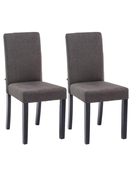 Set van 2 eetkamerstoelen Ina stof, donkergrijs