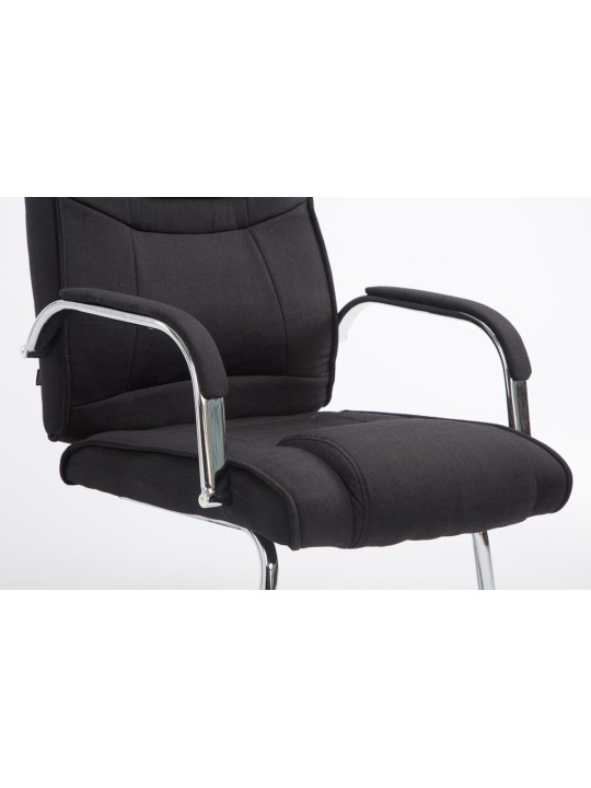 Bezoekersstoel Attila stof, zwart Bezoekersstoel Attila stof, zwart