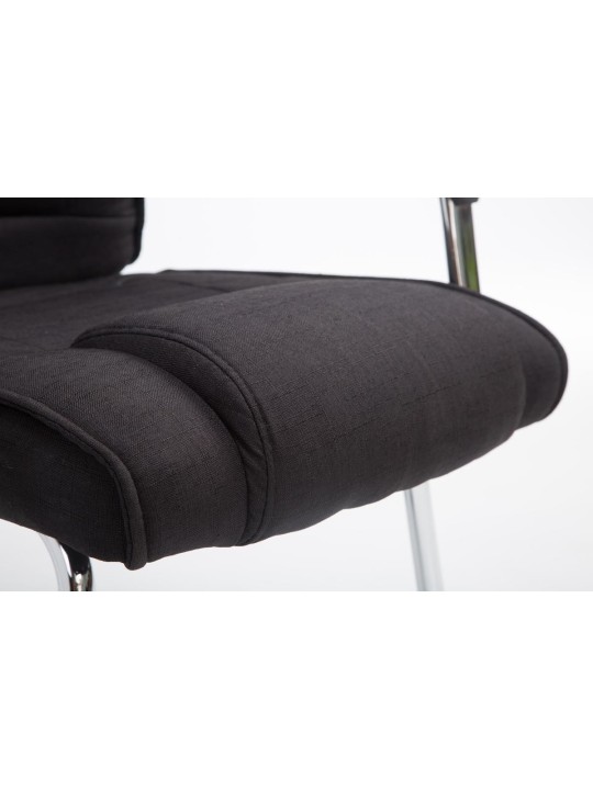 Bezoekersstoel Attila stof, zwart Bezoekersstoel Attila stof, zwart