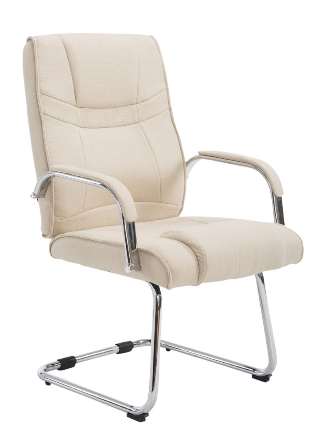 Bezoekersstoel Attila stof, crème