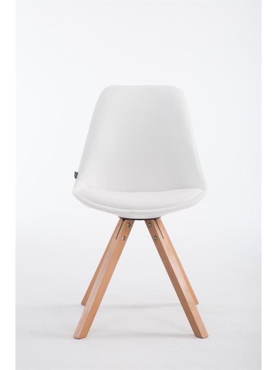 Bezoekersstoel Laval Natura Square, wit