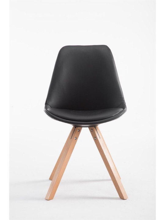 Bezoekersstoel Laval Natura Square, zwart