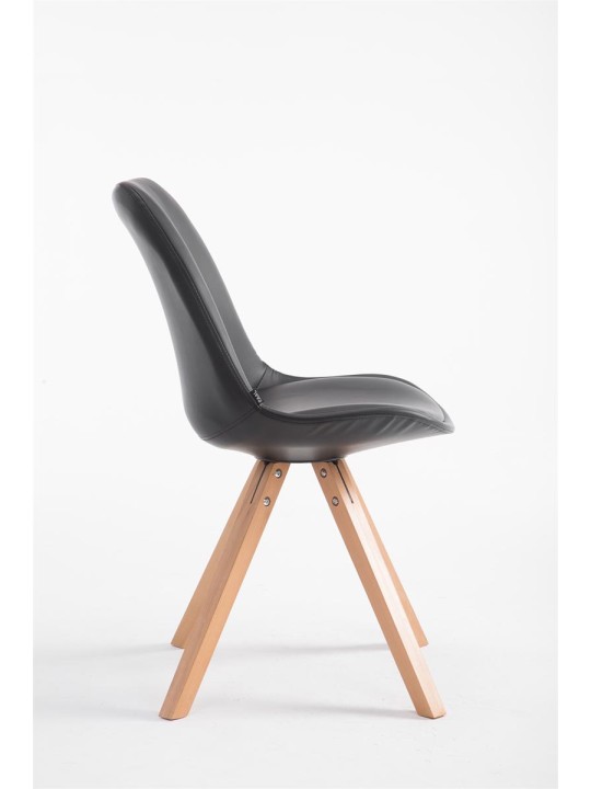 Bezoekersstoel Laval Natura Square, zwart