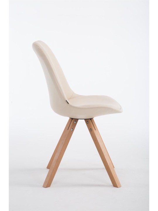 Bezoekersstoel Laval Natura Square, crème Bezoekersstoel Laval Natura Square, crème