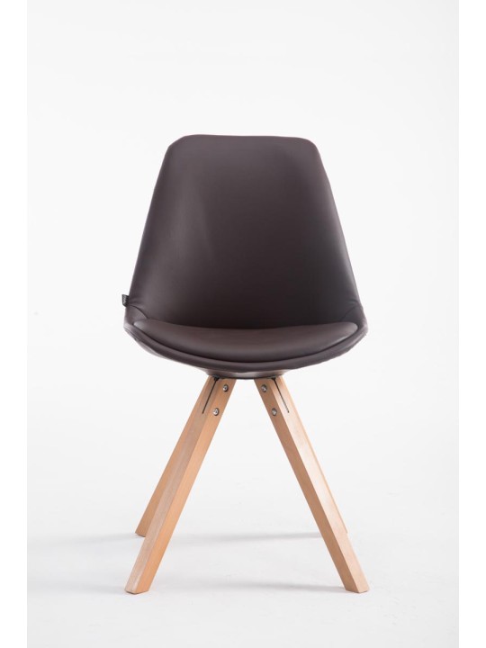 Bezoekersstoel Laval Natura Square, bruin Bezoekersstoel Laval Natura Square, bruin