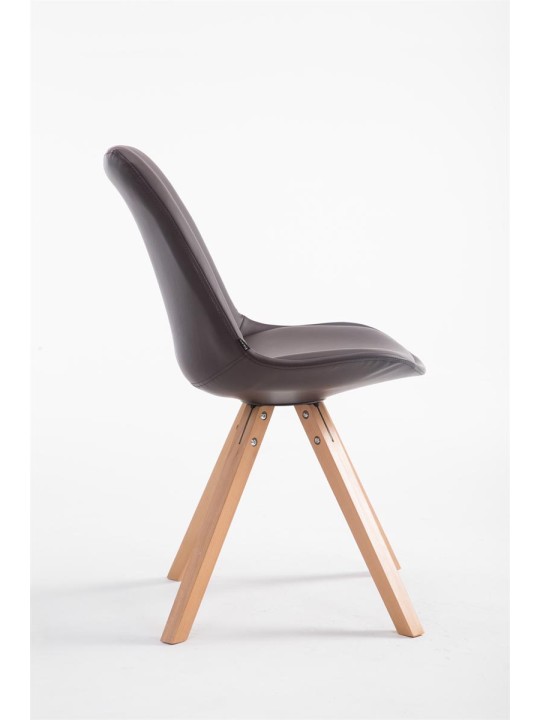 Bezoekersstoel Laval Natura Square, bruin Bezoekersstoel Laval Natura Square, bruin