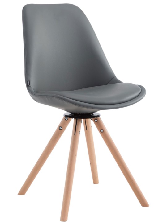 Calais Bezoekersstoel Draaibaar Natura Rond, grijs