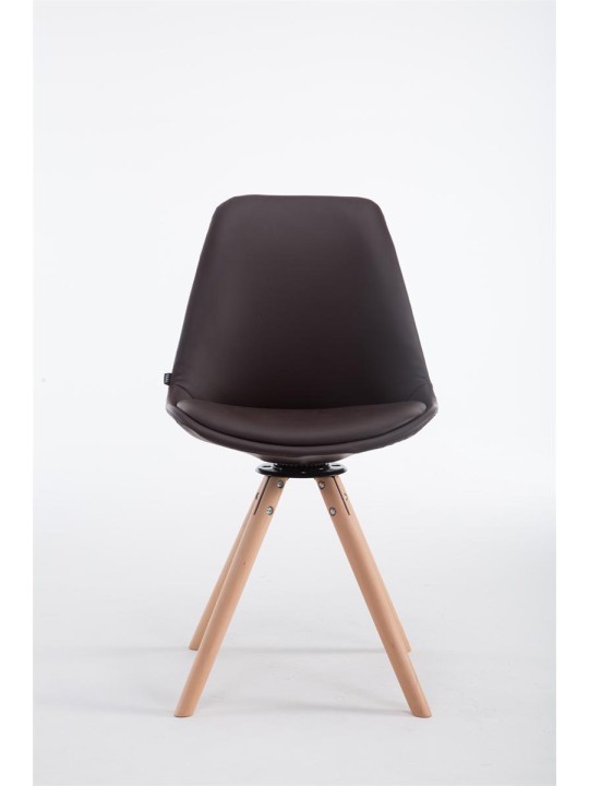 Calais Bezoekersstoel Draaibaar Natura Rond, bruin