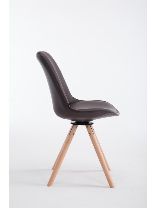 Calais Bezoekersstoel Draaibaar Natura Rond, bruin