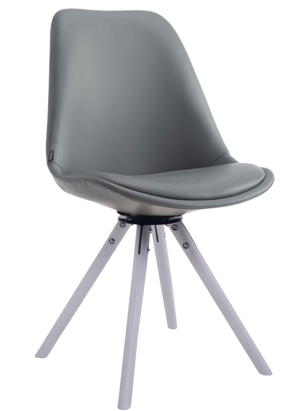 Bezoekersstoel Calais draaibaar rond, grijs