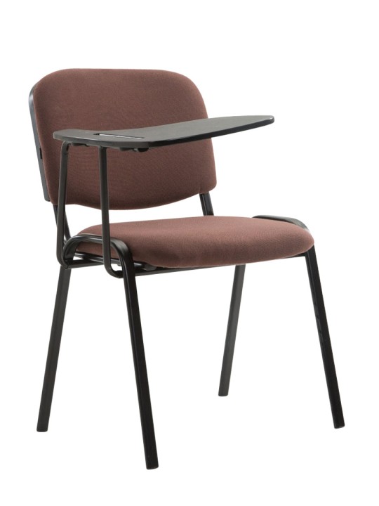 Ken stoel met klaptafel stof, bruin