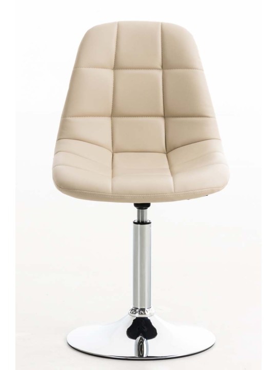 Stoel Emil kunstleer, crème