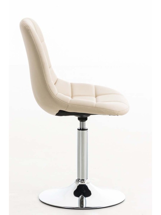 Stoel Emil kunstleer, crème