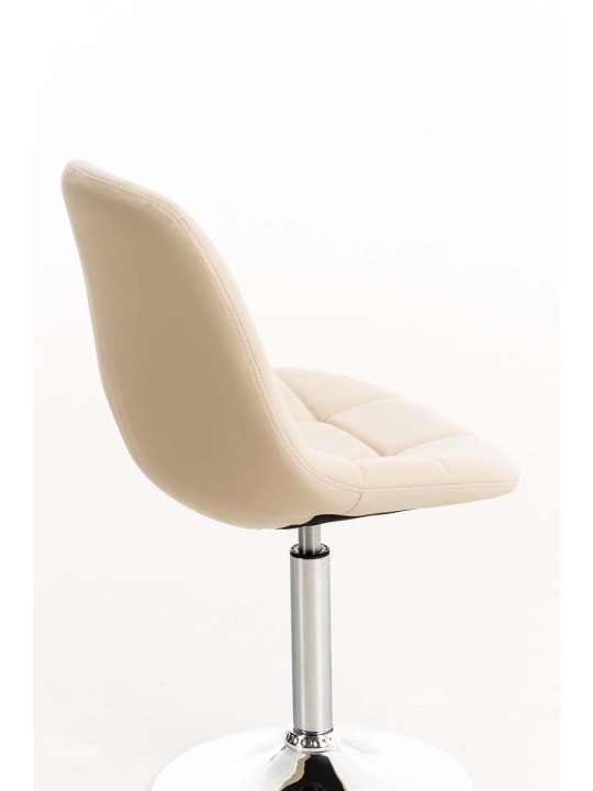 Stoel Emil kunstleer, crème