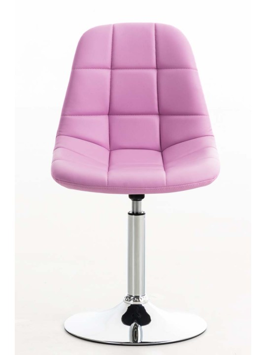 Stoel Emil kunstleer, roze