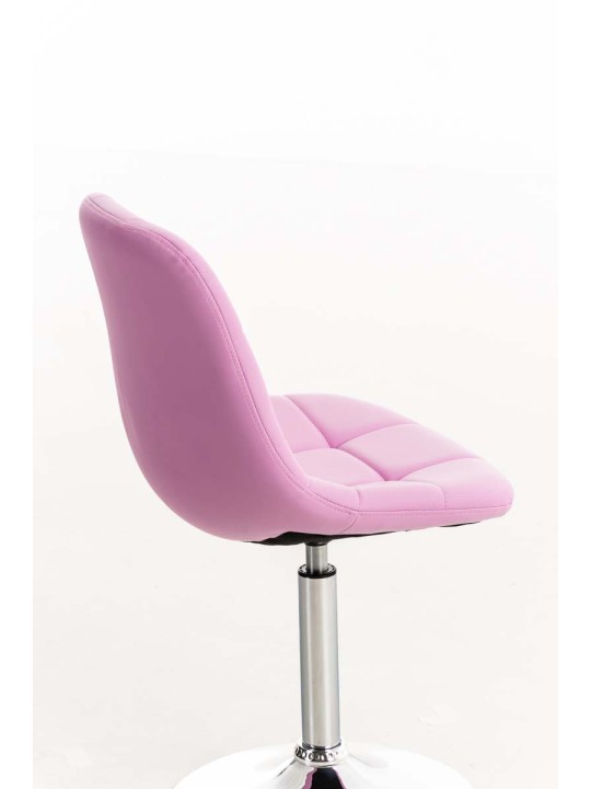 Stoel Emil kunstleer, roze