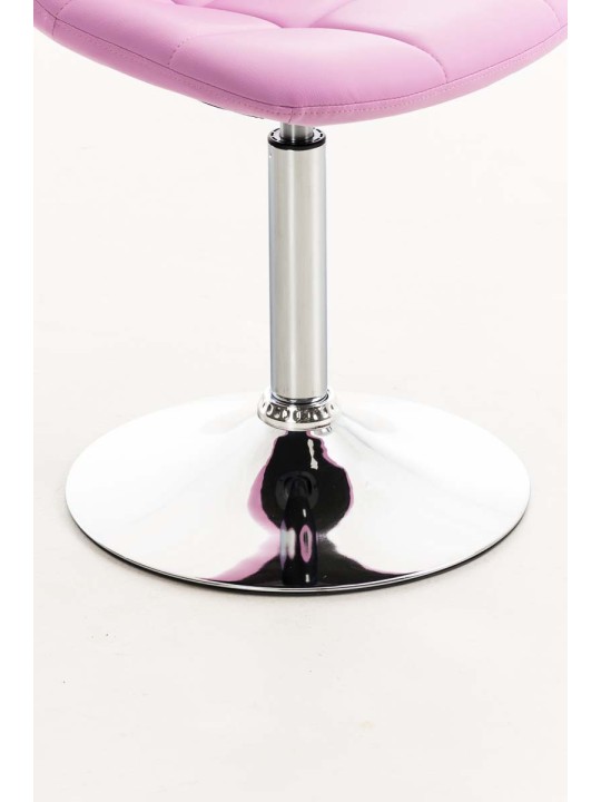 Stoel Emil kunstleer, roze