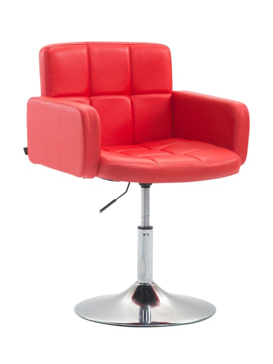 Ligstoel Los Angeles kunstleer, rood