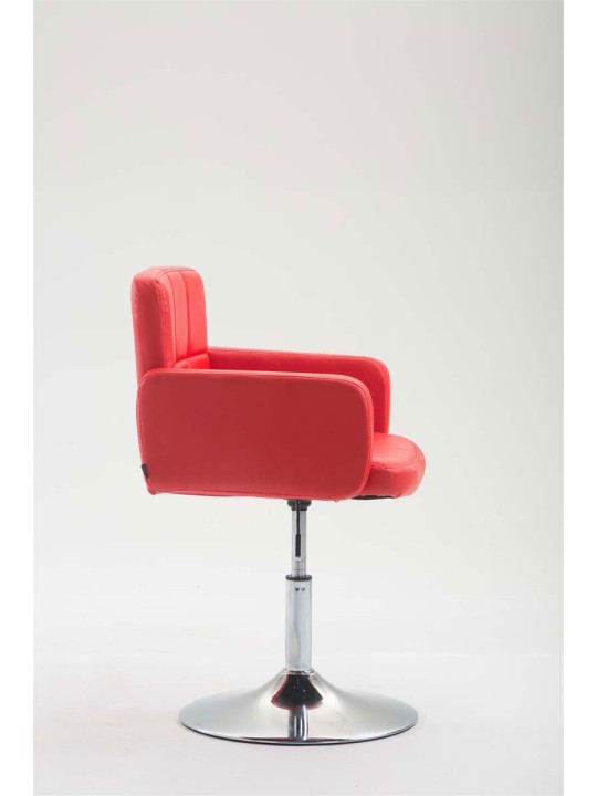 Ligstoel Los Angeles kunstleer, rood