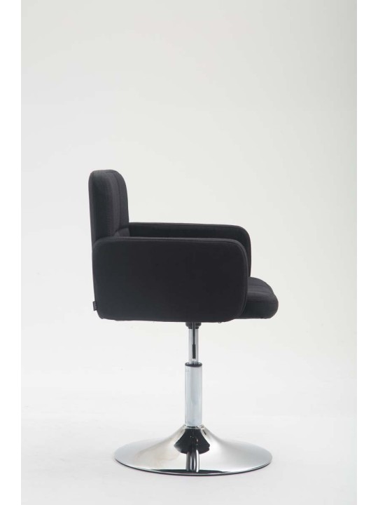 Ligstoel Los Angeles stof, zwart