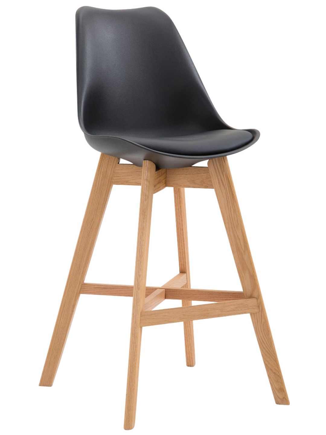 Barkruk Cannes kunststof Natura, zwart