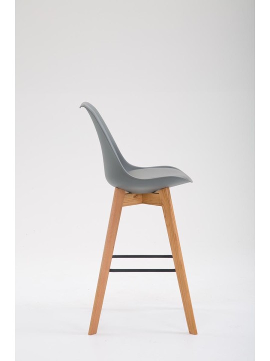 Barkruk Metz kunststof Natura, grijs