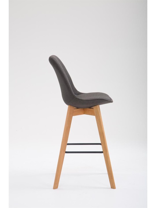 Barkruk Metz stof Natura, donkergrijs