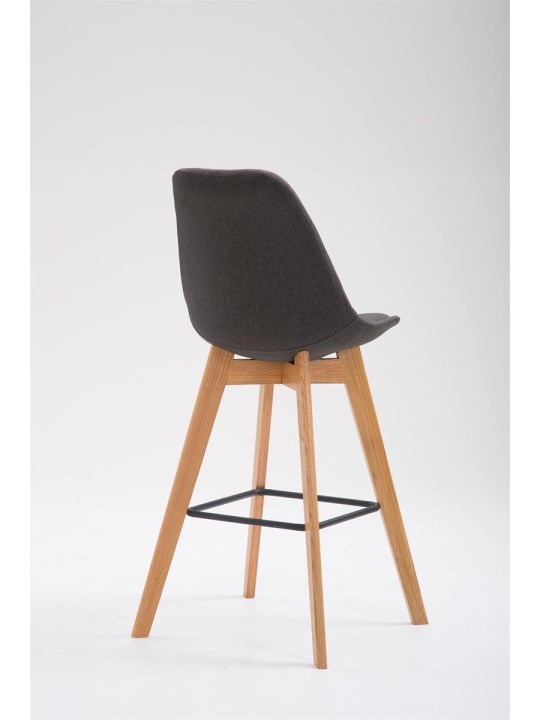 Barkruk Metz stof Natura, donkergrijs